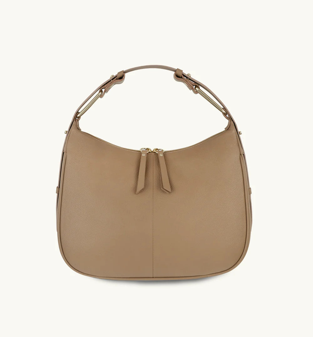 The Charlie mushroom suede bag featuring soft suede texture, a relaxed silhouette, and practical design for everyday elegance-11