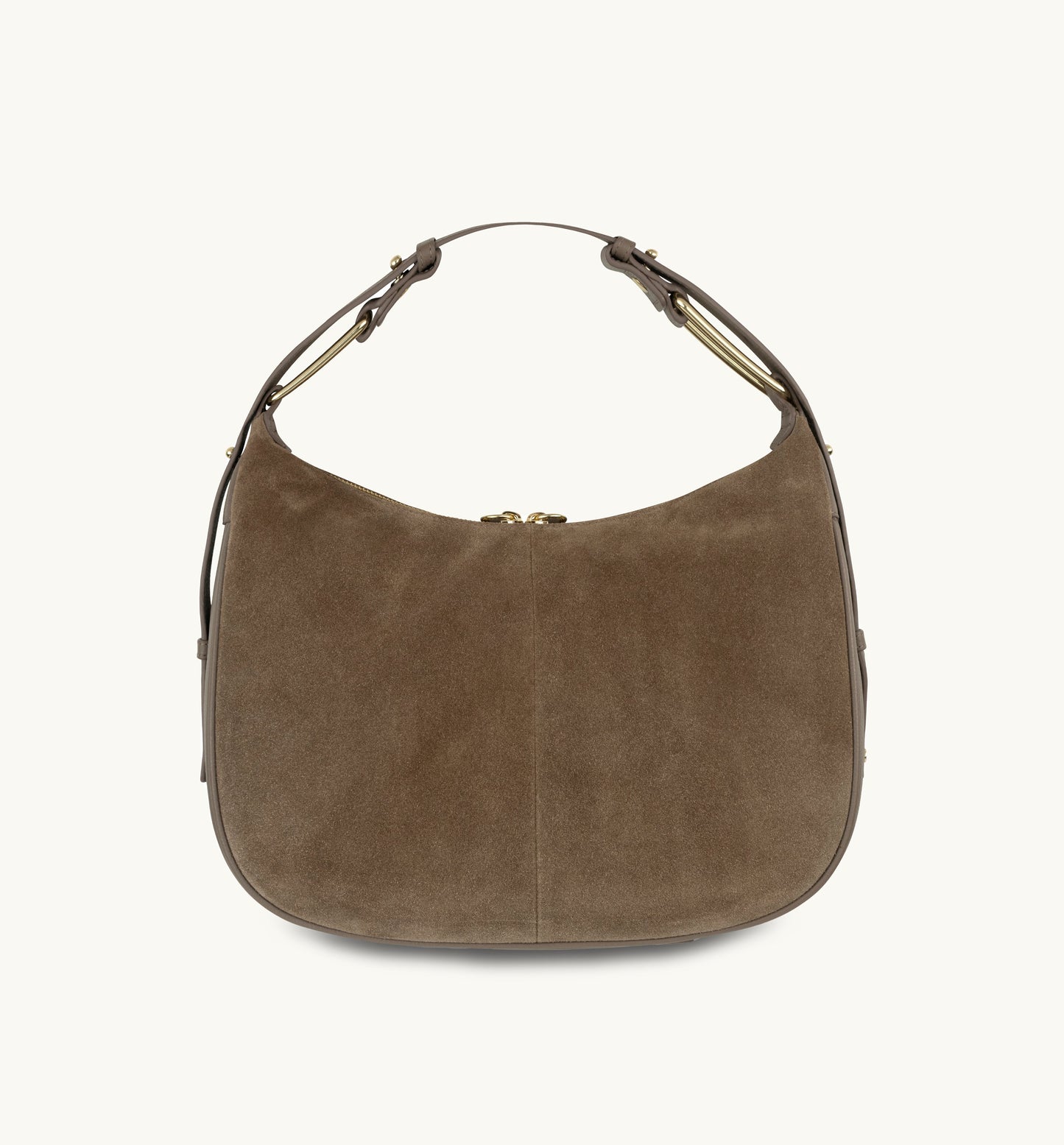 The Charlie mushroom suede bag featuring soft suede texture, a relaxed silhouette, and practical design for everyday elegance-7
