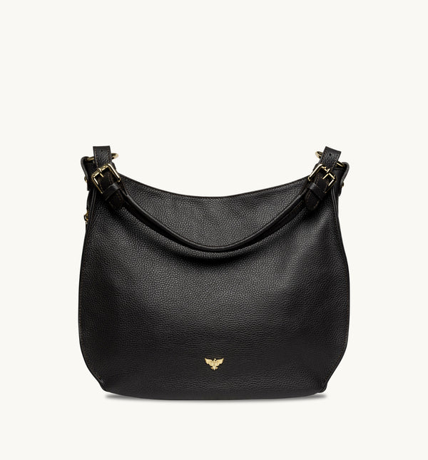 The Harriet tan leather hobo bag featuring a timeless, slouchy design with elegant detailing and everyday functionality-4