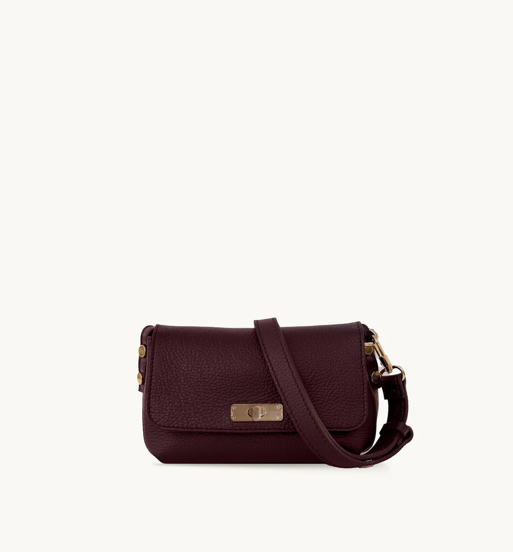 The Maisie stone leather bag with a timeless silhouette, elegant stone-colored finish, and functional design for everyday use-11