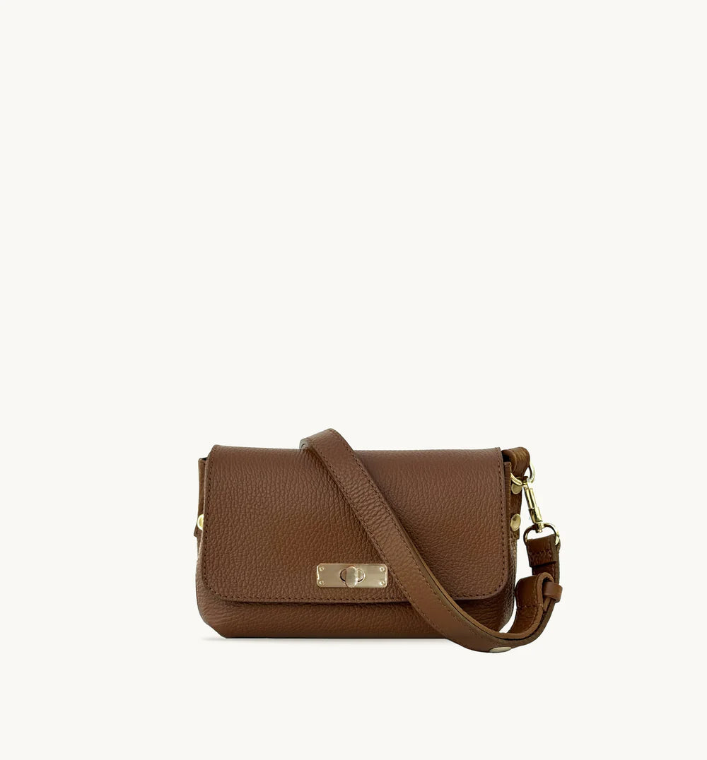 The Maisie stone leather bag with a timeless silhouette, elegant stone-colored finish, and functional design for everyday use-13