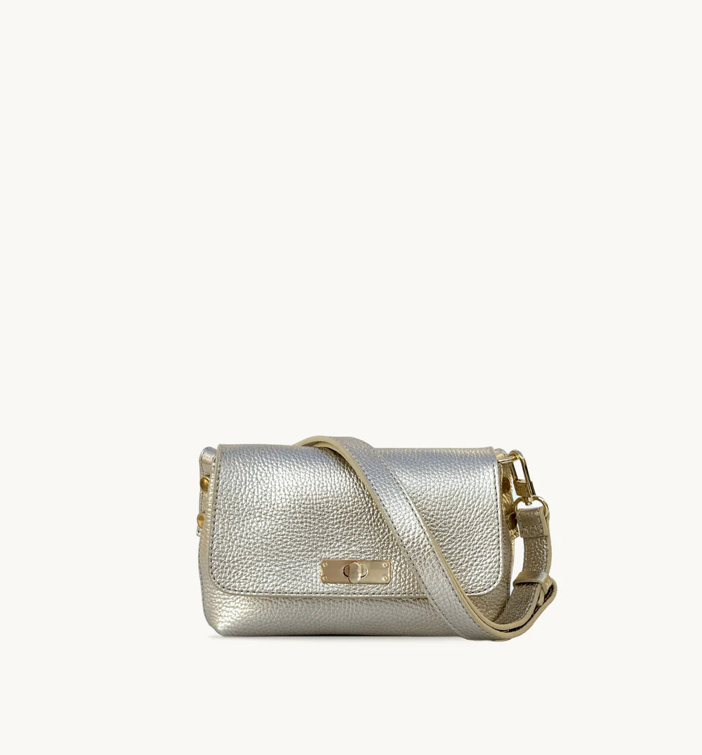 The Maisie stone leather bag with a timeless silhouette, elegant stone-colored finish, and functional design for everyday use-14