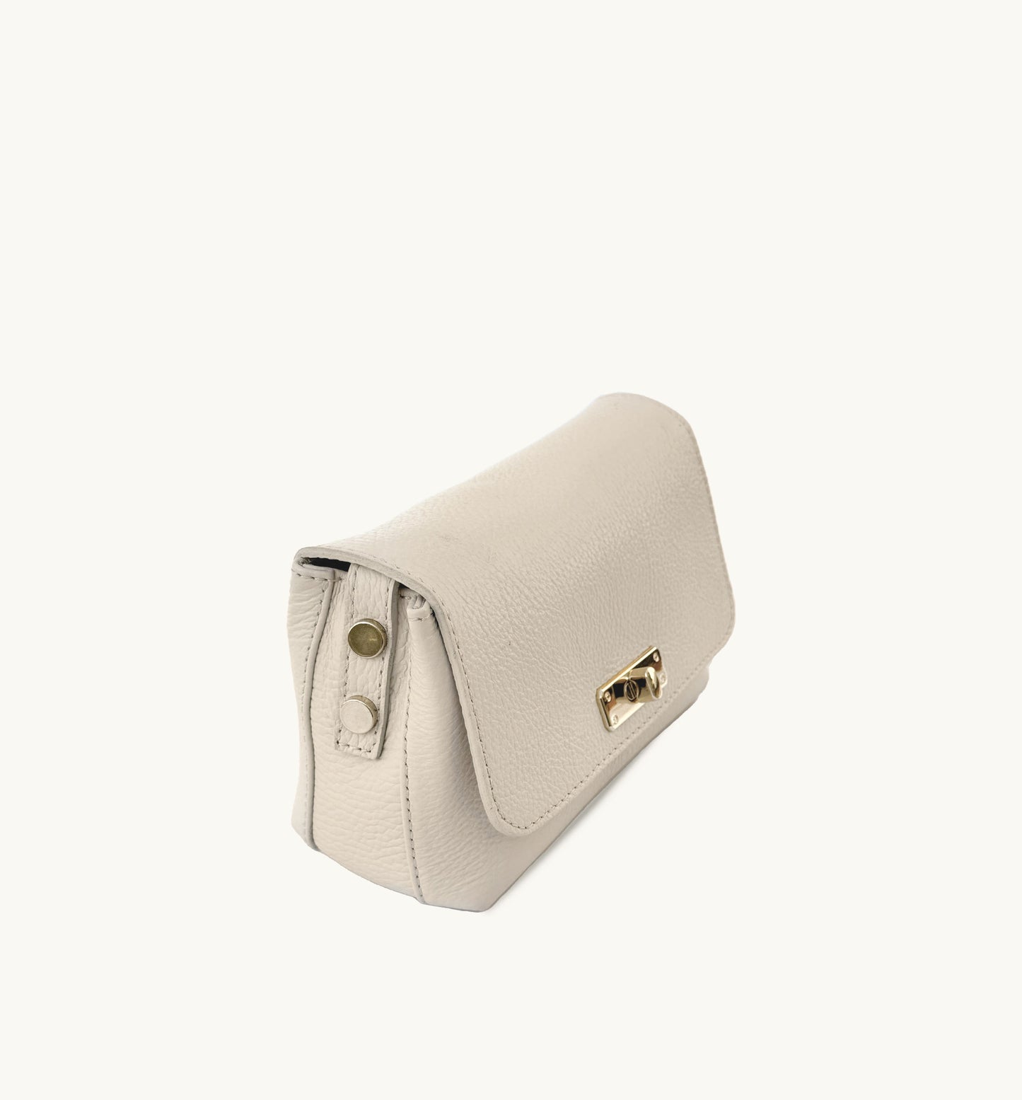 The Maisie stone leather bag with a timeless silhouette, elegant stone-colored finish, and functional design for everyday use-9